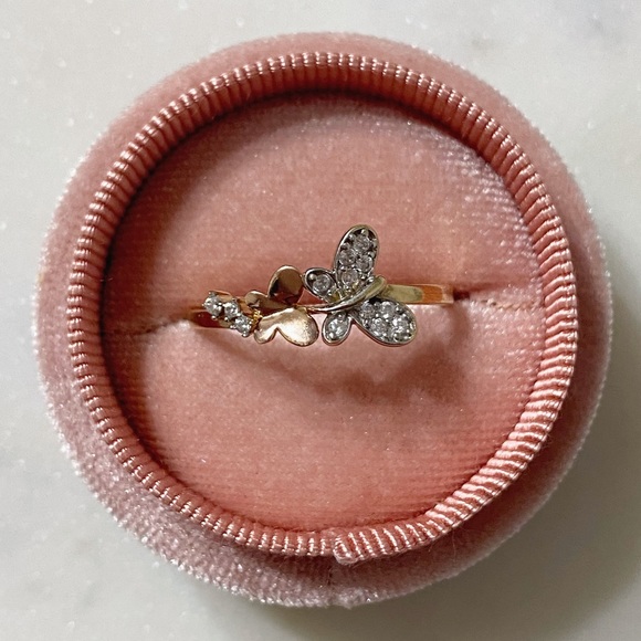 Nordstrom Jewelry - 14k Solid Yellow & Rose GOLD Butterfly Ring Size 10